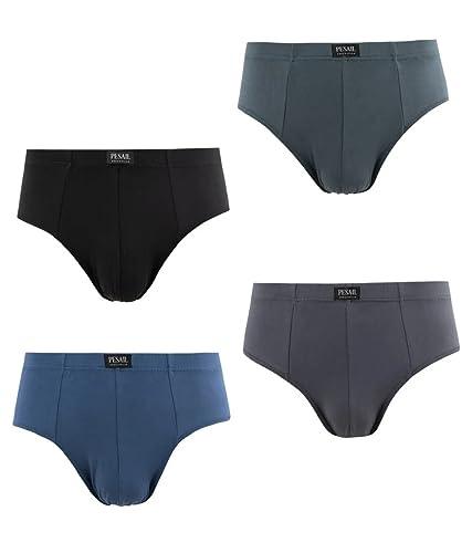 4er Pack Herren Slips | weiche atmungsaktive Viscose-Bambus Unterhosen - Palleon