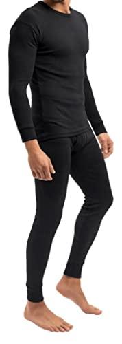 Palleon Herren Thermounterwäsche Set Thermo-Unterhemd + lange Unterhose Langarm warm Winter Ski Innenfleece Baumwolle - Palleon