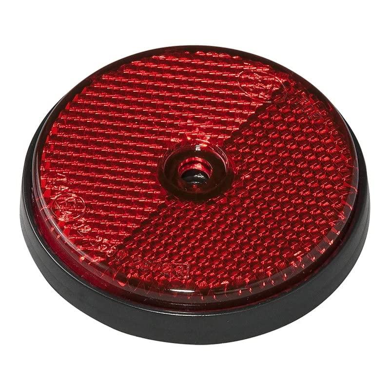 4 Stück Rückstrahler rot rund Anhänger Katzenauge Reflektor LKW Wohnwagen PKW 60mm - Palleon