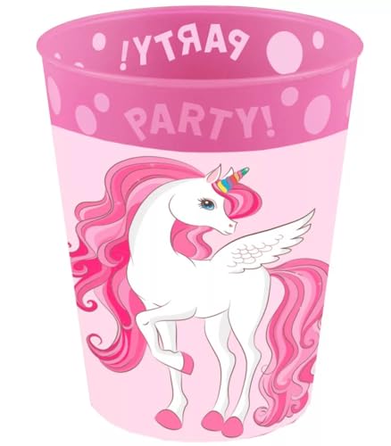 Becher für Kinder - 4er Set Trinkbecher aus BPA-freiem Kunststoff - 250 ml Fassungsvermögen Mädchen Geburtstag Party - Palleon