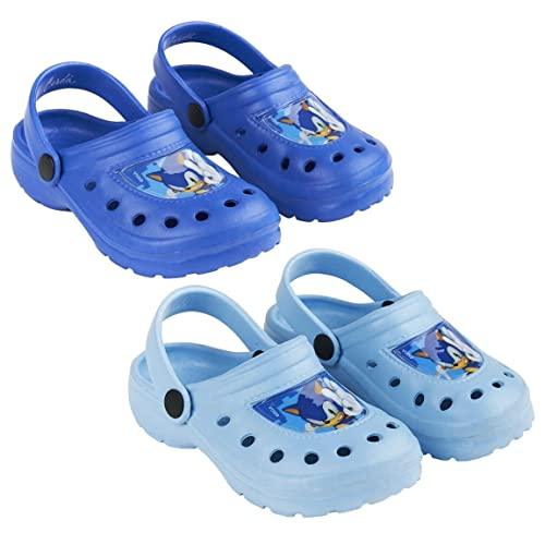 Palleon Sonic Jungen Clogs | Kinder Hausschuhe | Schuhe für den Strand | Pool | Schwimmbad Mehrfarbig 2 30 31 EU