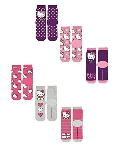 6 Paar Hello Kitty Mädchen Socken Kinder Strümpfe