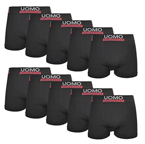 10er Pack Herren Boxershorts Retroshorts Microfaser Pants Unterhosen Mehrfarbig 3 M-L