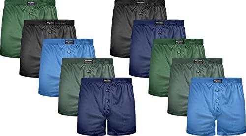 10er Pack Herren Webboxer | American Style Baumwolle Boxershorts Mehrfarbig 2 XL