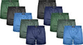 10er Pack Herren Webboxer | American Style Baumwolle Boxershorts Mehrfarbig 2 L