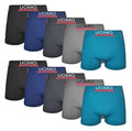 10er Pack Herren Boxershorts Retroshorts Microfaser Pants Unterhosen Mehrfarbig 2 M-L
