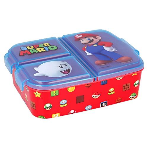 Stor Brotdose mit 3 Fächern für Kinder - Kids Sandwich Box - Lunchbox - Brotbox BPA frei (Disney, Frozen, LOL, Paw Patrol…) bunt