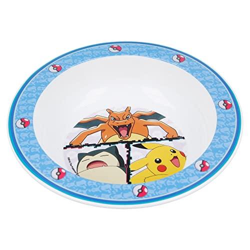 Pokemon Kinder-Geschirr Set mit Teller, Müslischale und Becher