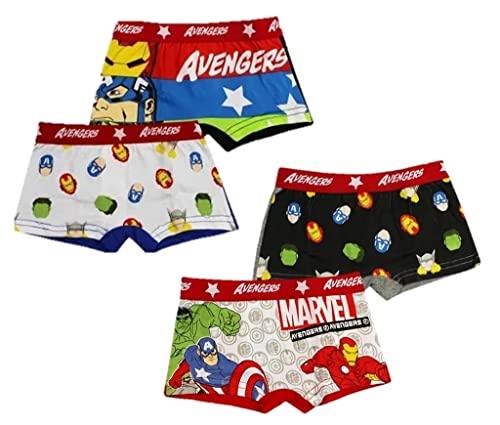 4er Pack Avengers Jungen Boxershorts Kinder Unterhosen Mehrfarbig 104-110