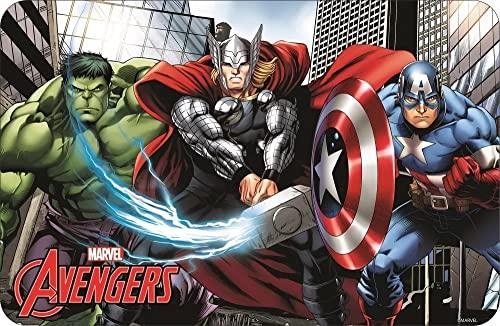 2er Set Platzdeckchen Marvel Avengers + Spiderman Tischunterlagen Jungen Knetunterlage