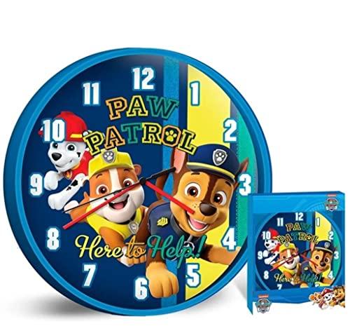 Paw Patrol Wanduhr mit Ziffernblatt zum Lernen Kinder-Uhr für Jungen und Mädchen Kinderzimmer