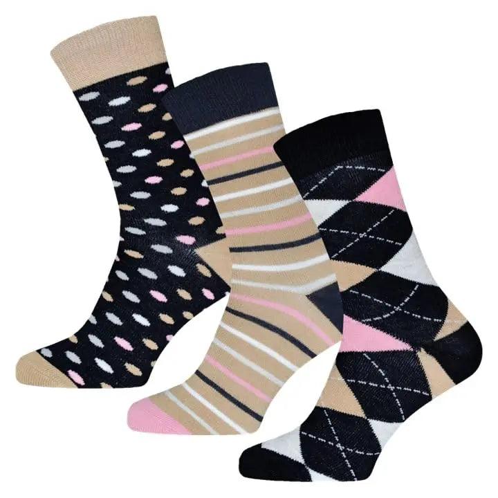 12 Paar Damen Socken | Frauen schwarz karo Baumwolle Strümpfe