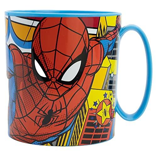 2er Set Spiderman Trinkbecher Henkel-Tasse Kindertasse BPA frei 350 ml Mikrowellen geeignet