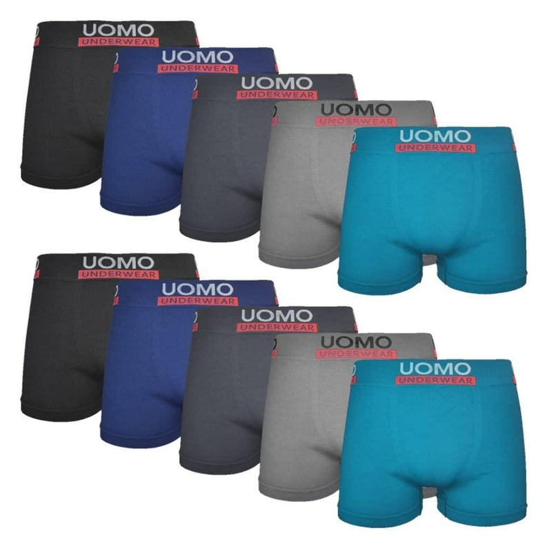 10er Pack Herren Boxershorts Retroshorts Microfaser Pants Unterhosen Mehrfarbig 2 XL-XXL