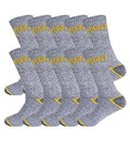 10 Paar Herren Arbeitssocken Worker Socken robuste - atmungsaktive Berufssocken Grau 43-46