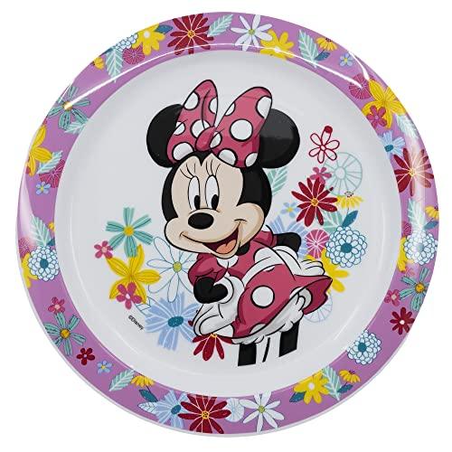 Minnie Kinder-Geschirr Set mit Teller, Müslischale, Tasse (wiederverwendbar)