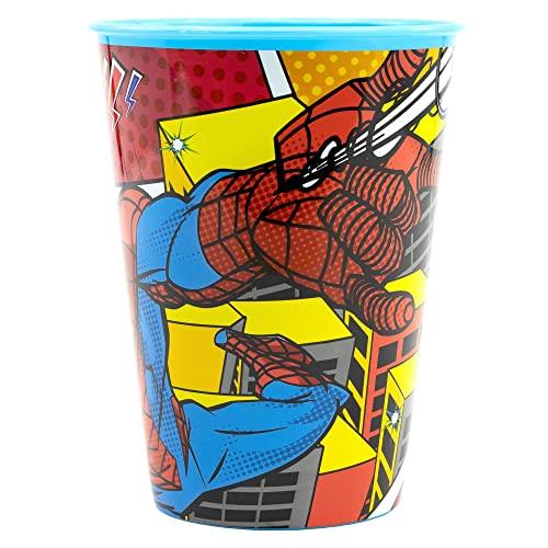 Palleon 4er Set Spiderman Becher für Kinder 260 ml Trinkbecher aus BPA-freiem Kunststoff