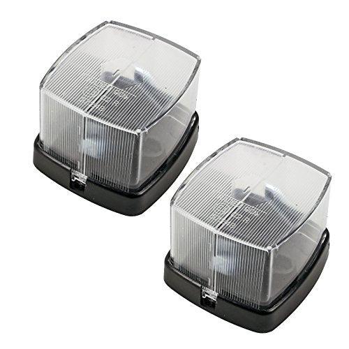 2x Positionsleuchte weiß E Prüfzeichen inkl Befestigungsmaterial für Wohnwagen - Palleon