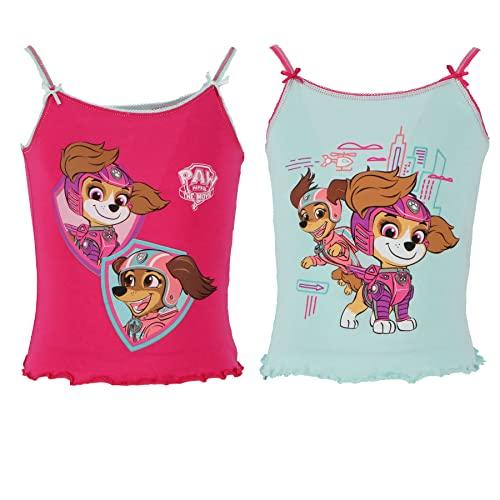 2er Pack Paw Patrol Mädchen Unterhemden Kinder Hemdchen Mehrfarbig 110-116