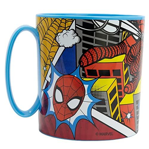 2er Set Spiderman Trinkbecher Henkel-Tasse Kindertasse BPA frei 350 ml Mikrowellen geeignet