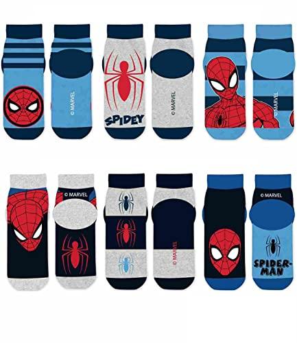 Jungen Sneaker Socken Kinder Füßlinge Spiderman 6 Paar