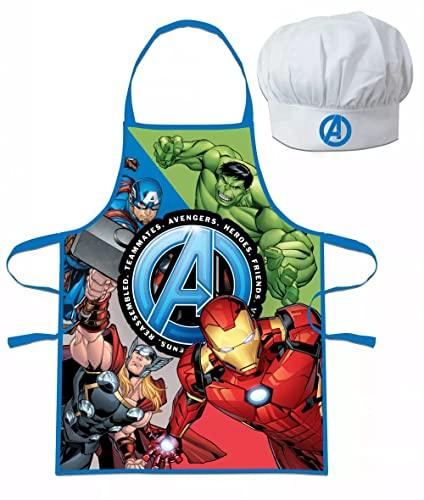 Kinder Koch-Set von Avengers mit Kochschürze und Kochmütze - Perfekt für kleine Köche!