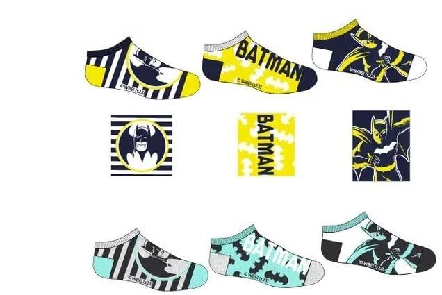 6 Paar Batman Jungen Sneaker Socken Kinder Füßlinge Sneakersocken - Palleon