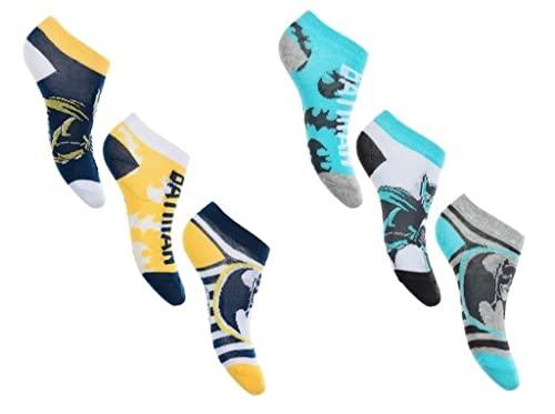 6 Paar Batman Jungen Sneaker Socken Kinder Füßlinge Sneakersocken - Palleon