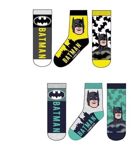 6 Paar Batman Jungen Socken Kinder Strümpfe - Palleon
