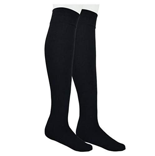 6 Paar Damen Kniestrümpfe | Mädchen Strümpfe lang | schwarz - Palleon
