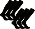 6 Paar Herren Thermo Kniestrümpfe | Männer Herbst Winter Socken schwarz lang Schwarz