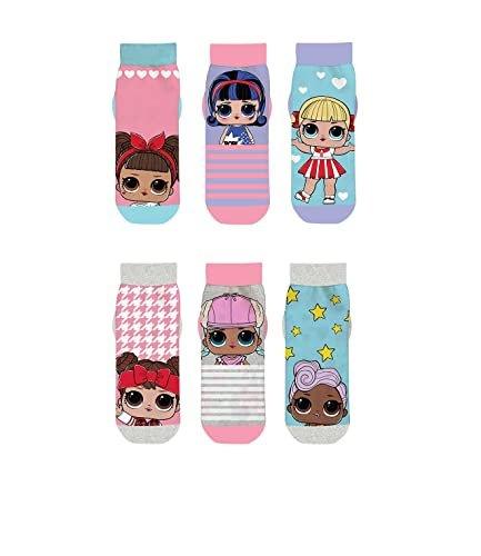 6 Paar LOL Surprise Mädchen Sneaker Socken Kinder Füßlinge - Palleon