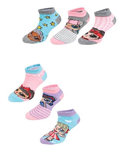 6 Paar LOL Surprise Mädchen Sneaker Socken Kinder Füßlinge - Palleon