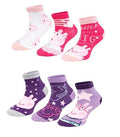 6 Paar Peppa Pig Wutz Mädchen Sneaker Socken Kinder Füßlinge Mehrfarbig 31-34