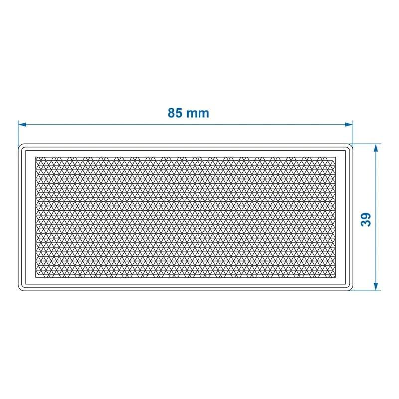 4er Pack Reflektoren weiß eckig selbstklebend mit Grundplatte für mehr Sicherheit im Straßenverkehr - E4-geprüft, 85x39mm - Palleon