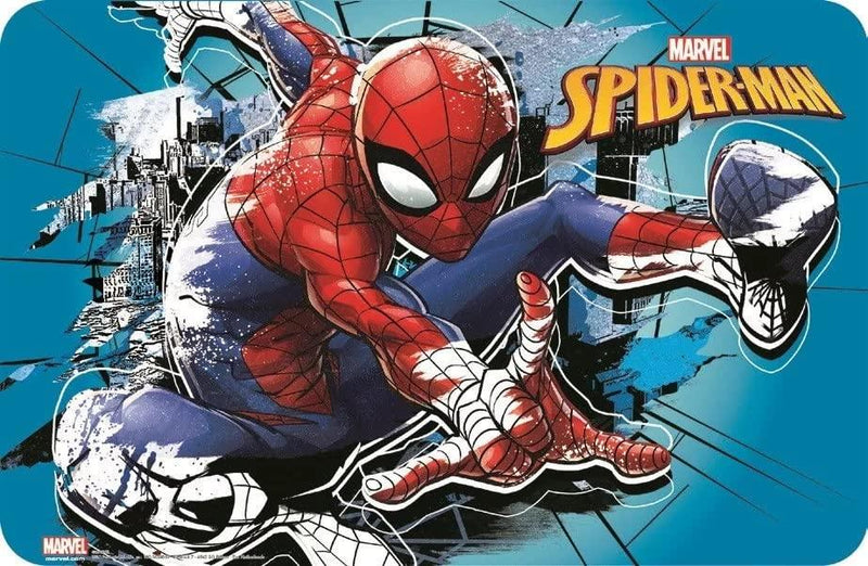 2er Set Platzdeckchen Marvel Avengers + Spiderman Tischunterlagen Jungen Knetunterlage