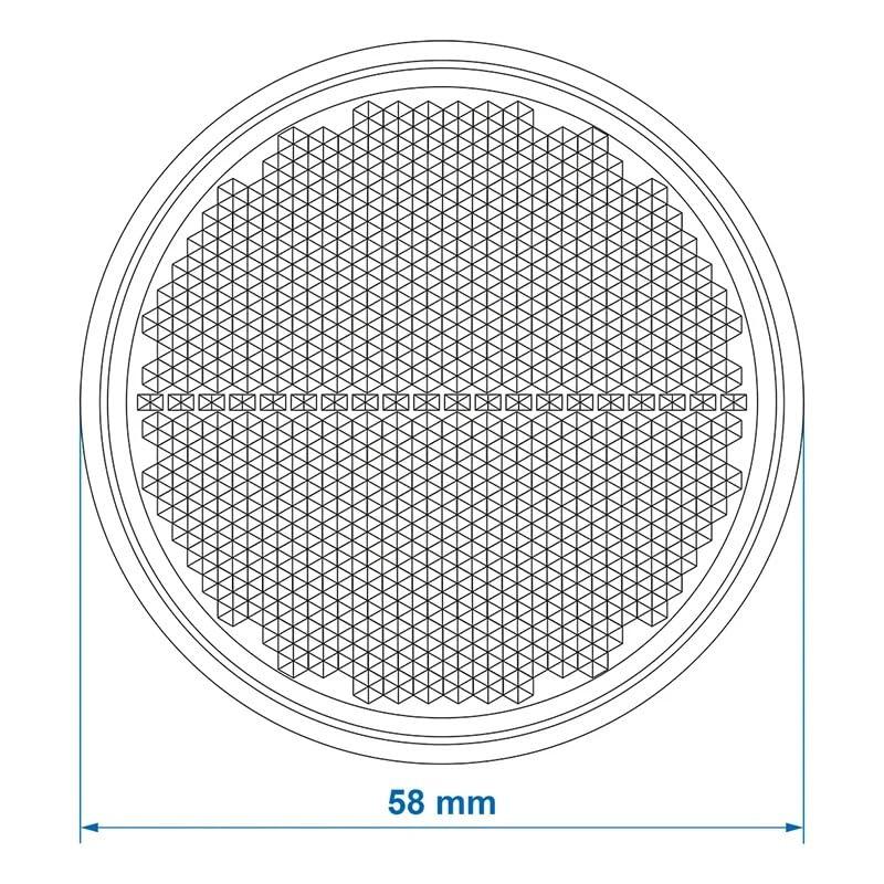 4er Pack Reflektoren orange rund selbstklebend mit Grundplatte für mehr Sicherheit im Straßenverkehr - E4-geprüft, Ø 58mm - Palleon