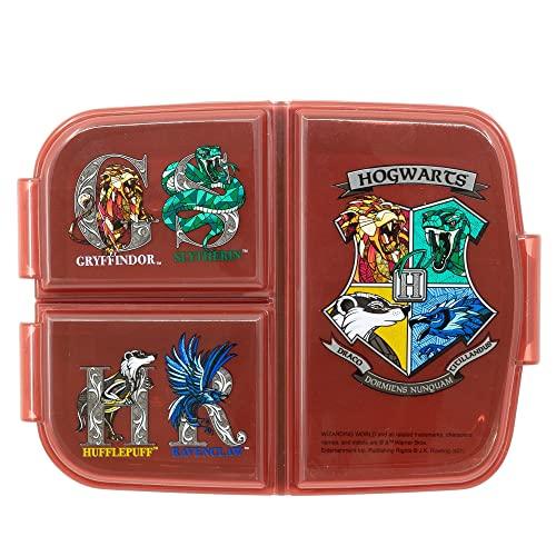 Harry Potter | Kinder 3-Fach-Sandwich-Box - Kinder-Lunch-Box - Snack-Halter - dekorierte Lunch-Box - Palleon