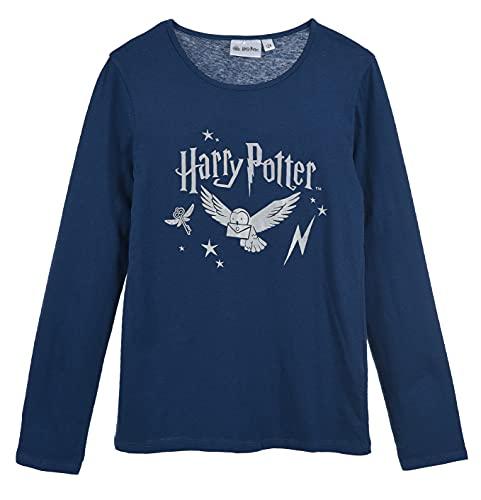 Harry Potter Mädchen Langarmshirt Blau 8 Jahre