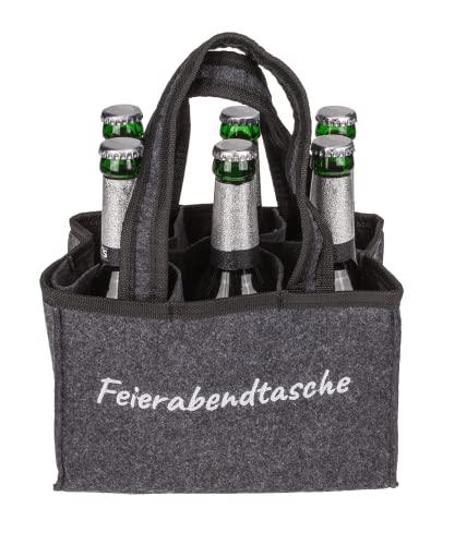 Herrenhandtasche - Filztasche für Getränke - Flaschentasche aus Filz - 6er Männerhandtasche bis 0,5 L