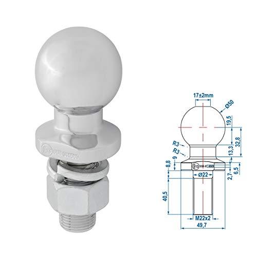 Kupplungskugel M22 Anhänger Zugmaul 50mm Anhängerkupplung Kugelkopf Traktor Quad