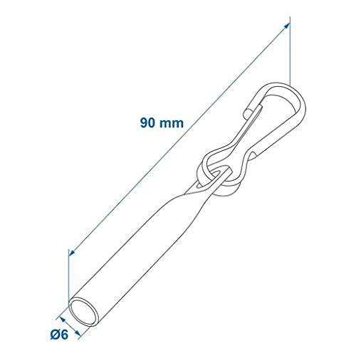MULTIBROS 10er Pack Seil Endverschluß Ø 6 und 8 mm mit Simplexhaken - Palleon