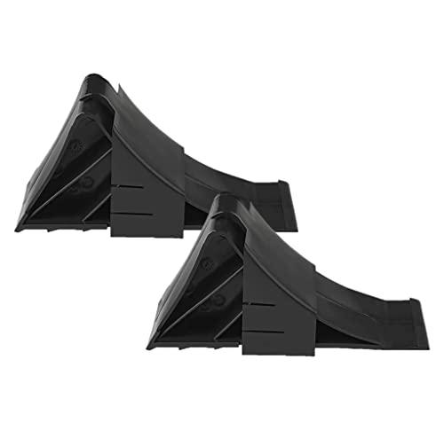 MultiBros 2 Stück Unterlegkeil aus Kunststoff schwarz inkl. Halter Radkeil Bremskeil für PKW, Anhänger, Wohnwagen, Wohnmobil - Palleon