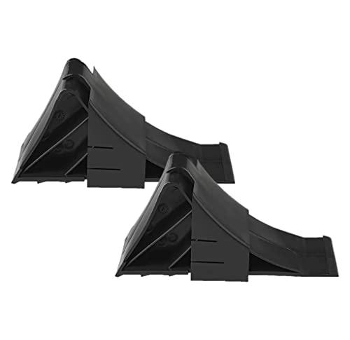 MultiBros 2 Stück Unterlegkeil aus Kunststoff schwarz inkl. Halter Radkeil Bremskeil für PKW, Anhänger, Wohnwagen, Wohnmobil