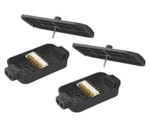 MULTIBROS 2er Pack Verteilerdose Kunststoff 8x4-polig Anhängerdose Elektrikdose Anschlussbox - Palleon