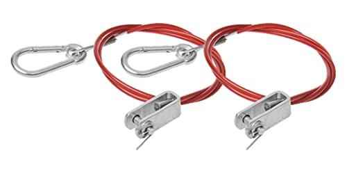 MULTIBROS 2X Abreißseil 1m mit Gabelkopf Bremsseil Fangseil Sicherungsseil Anhängersicherung
