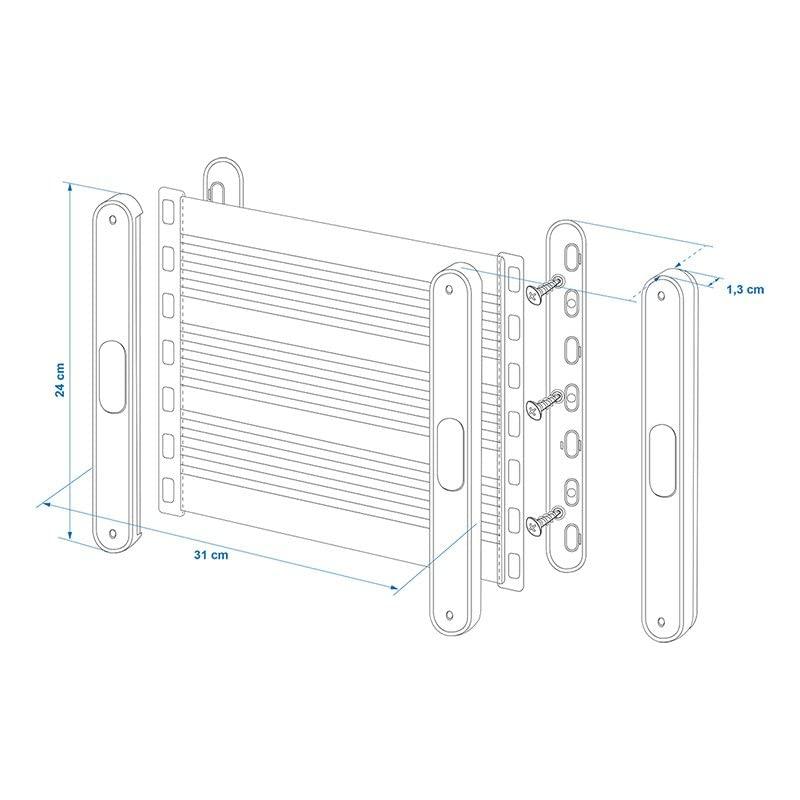 Kofferraumnetz Ablagenetz elastisch 24 x 18 cm mit Rahmen inkl Schraub