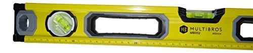 MultiBros Wasserwaage mit Magnet und horizontaler, vertikaler und 45-Grad-Libelle