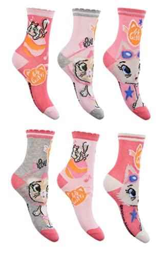 Palleon 6 Paar 44 Cats Mädchen Socken Kinder Strümpfe