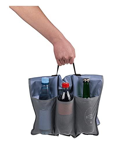 Palleon Getränke-Kühltasche für Fahrräder mit Kühlpacks | Kühl-Tragetasche für 6 Flaschen oder Getränkedosen